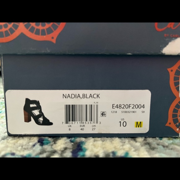 Carlos Santana Nadia Woven Block Heels Size 10M - Picture 4 of 6